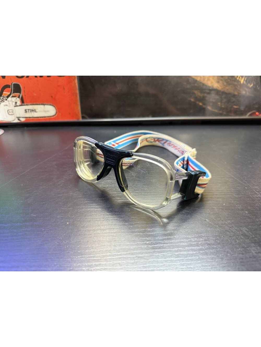 Liberty Sport Rec Specs Vintage Clear Sports Safety Goggles Adjustable Strap